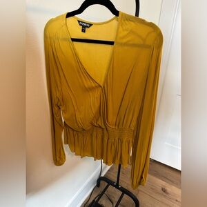 WOMENS EXPRESS BLOUSE SHIRT LONG SLEEVE SIZE LARGE